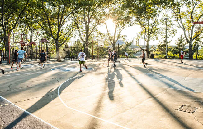 Get in a quick pick-up game or just shoot some hoops at the local park.