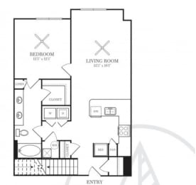 1 bed, 1 bath, 874 sqft, $1,673