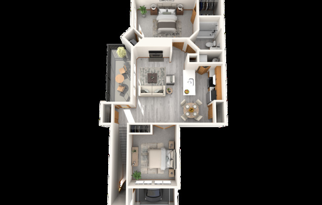 2 beds, 1 bath, 985 sqft, $1,306, Unit 4612-202