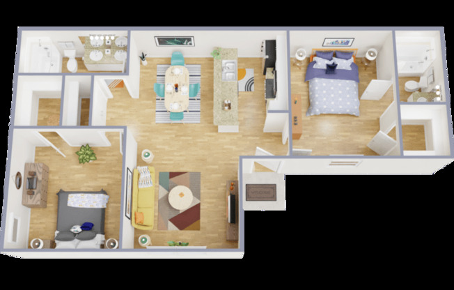 2 beds, 2 baths, 865 sqft, $1,825