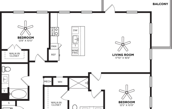 2 beds, 2 baths, 1,206 sqft, $4,954, Unit 225