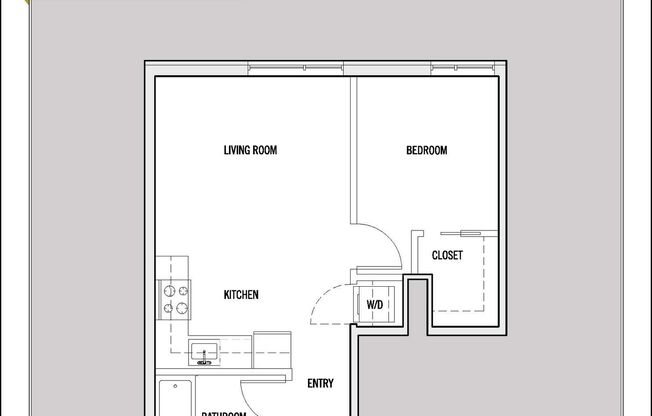 1 bed, 1 bath, 494 sqft, $1,350, Unit 261-306