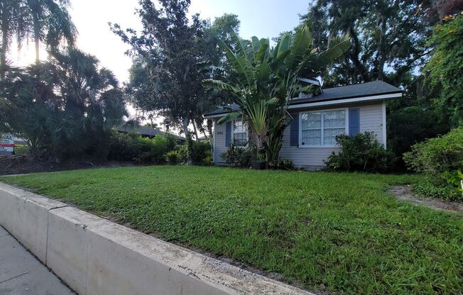 Quaint 2/1 home with plenty of yard, deck and privacy.