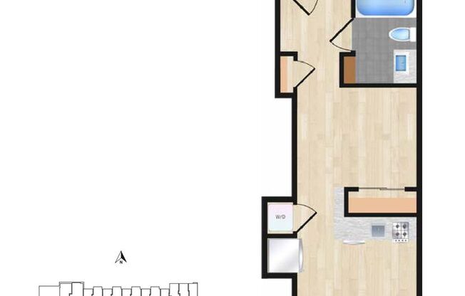 1 bed, 1 bath, $3,000, Unit 419