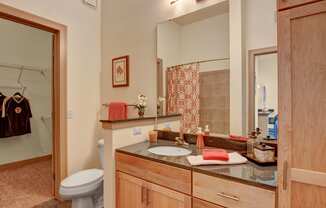 Residence At The COR Bathroom with Closet