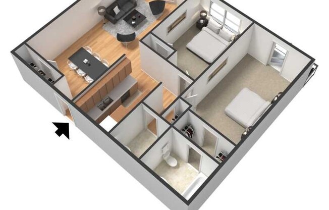 2 beds, 2 baths, 900 sqft, $2,198, Unit 212