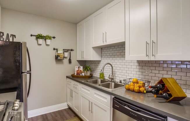 Apartments for Rent in Temecula- Vista Promenade- Stainless-Steel Appliances with Tile Backsplash and Modern-Style Cabinets