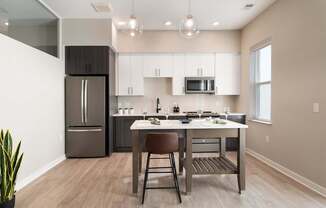 Kitchen with island
