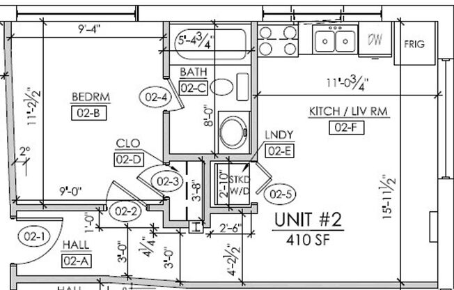 1 bed, 1 bath, 408 sqft, $1,095, Unit 205 Apt. 2