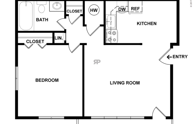 1 bed, 1 bath, 650 sqft, $850