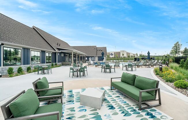 Outdoor Lounge Area With Cushioned Seating
