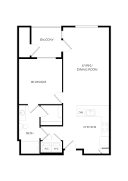 1 bed, 1 bath, 755 sqft, $1,520