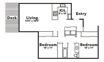 2x1 floor plan layout