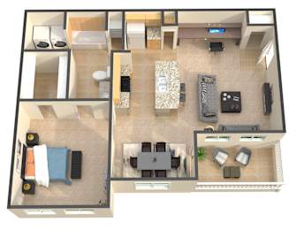 1 bed, 1 bath, 716 sqft, $999