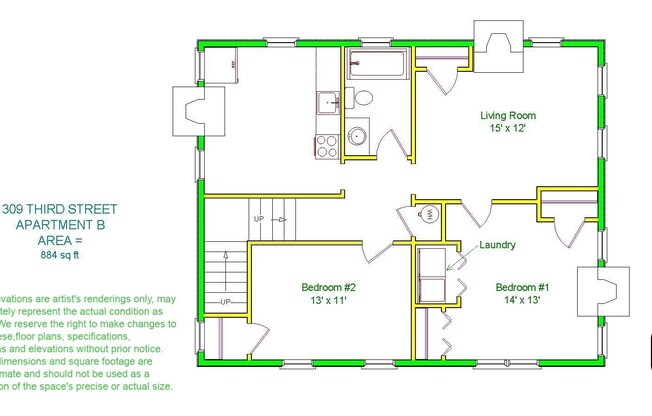 2 beds, 1 bath, 1,139 sqft, $1,095, Unit B