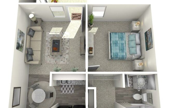 1 bed, 1 bath, 500 sqft, $592