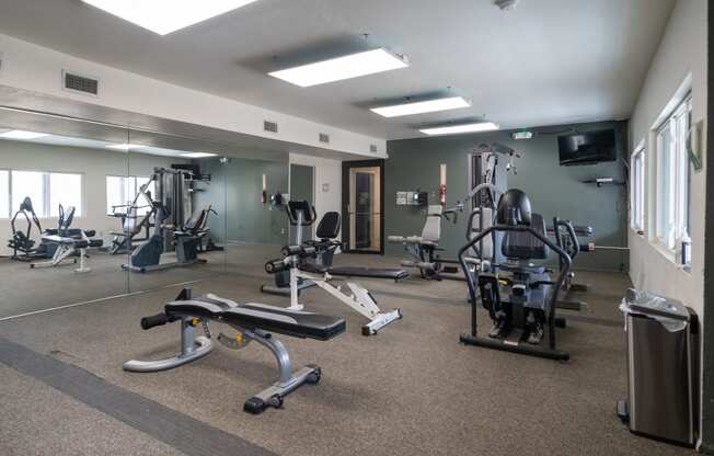 Fitness room at Alpine Slopes Apartments near Grand Rapids, MI