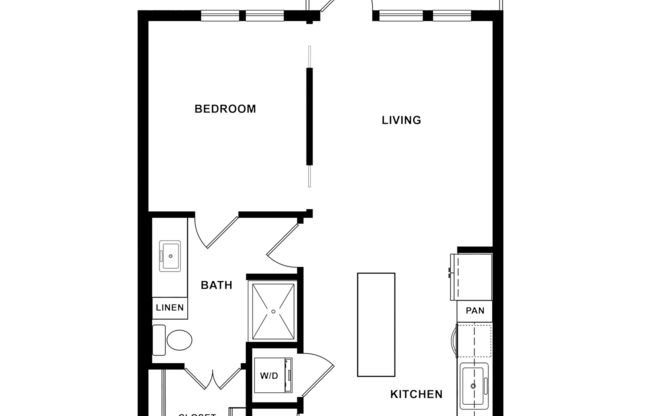 1 bed, 1 bath, 690 sqft, $1,515