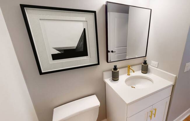 Brixin Franklin Apartments & Townhomes Renovated Bathroom