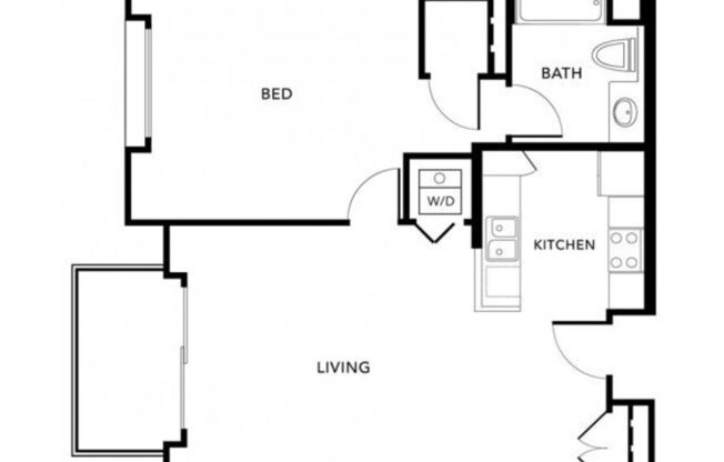 1 bed, 1 bath, 706 sqft, $2,326