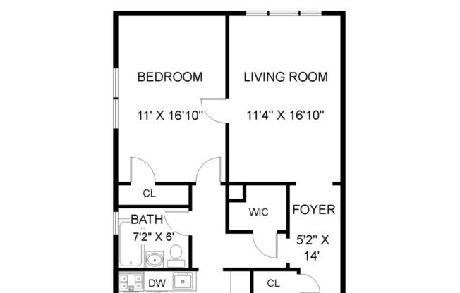 1 bed, 1 bath, 825 sqft, $2,395, Unit 01