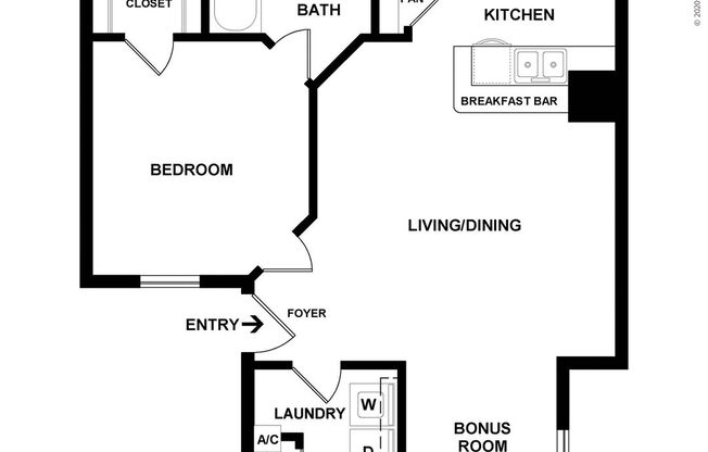 1 bed, 1 bath, 698 sqft, $994