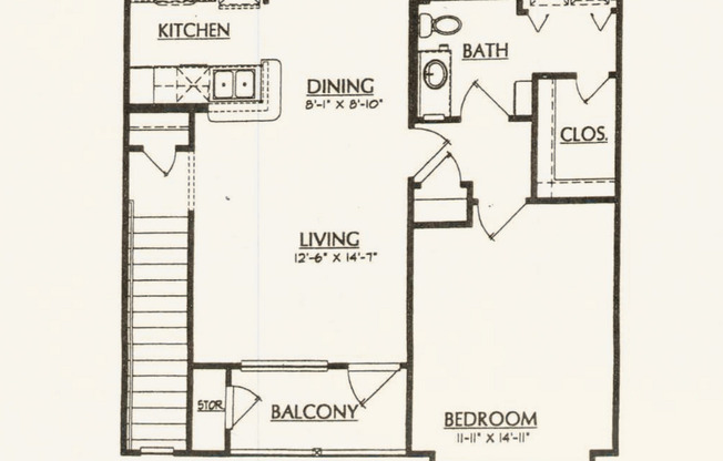 1 bed, 1 bath, 816 sqft, $1,170