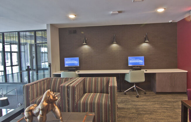 Living Room with Sofas at The Nicholas, Ohio, 43215