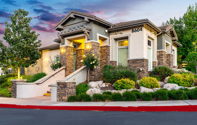 The Cascades Apartments clubhouse exterior