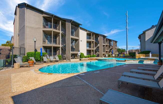 Pool and Sundeck at Polaris Apartment Homes in Irving, Texas, TX