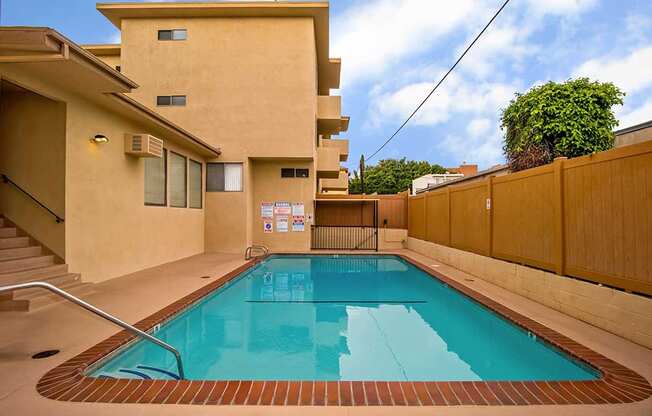 Courtyard In-Door swimming pool at Los Robles Apartments, California, 91101