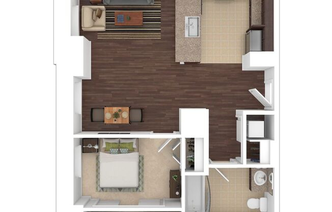 1 bed, 1 bath, 608 sqft, $2,315, Unit M-0201