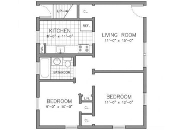 2 beds, 1 bath, $2,165