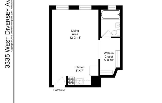 Studio, 1 bath, 380 sqft, $1,650, Unit 137