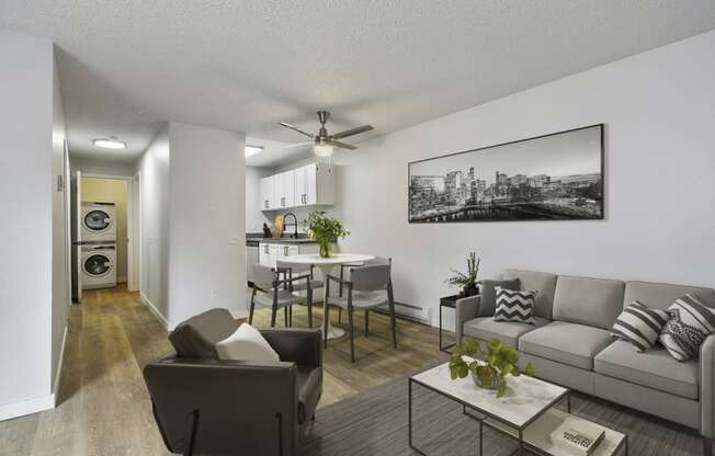 Living Room at Capri Apartments, Washington, 98043