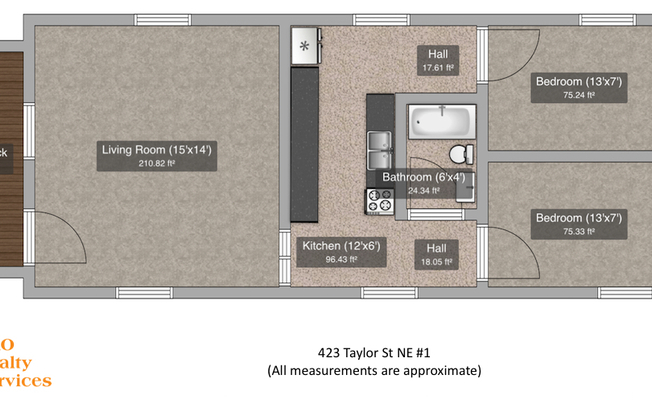 2 beds, 1 bath, 700 sqft, $1,195, Unit 01