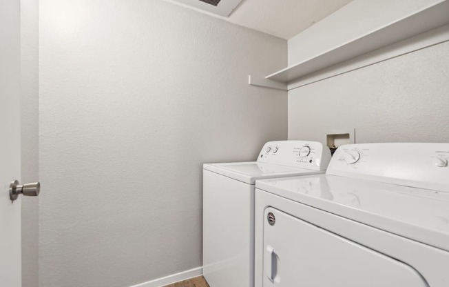 our apartments have a washer and dryer in our living room