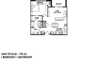 1 bed, 1 bath, 781 sqft, $1,395