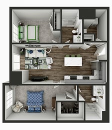 2 beds, 2 baths, 1,060 sqft, $2,459