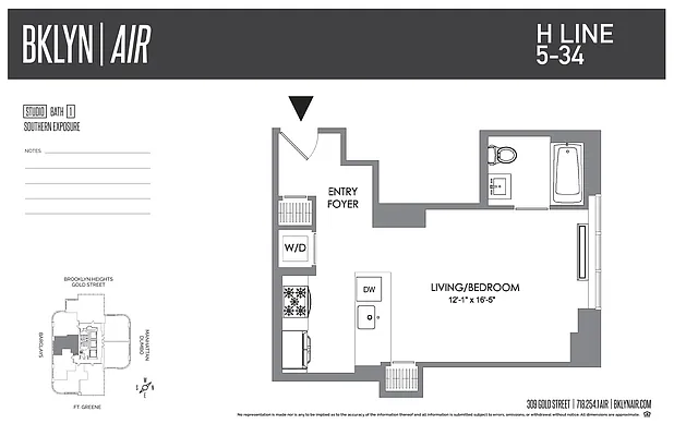 Studio, 1 bath, $3,055, Unit 33H