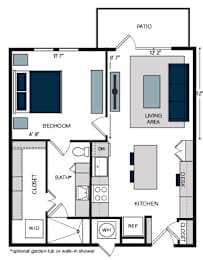1 bed, 1 bath, 756 sqft, $2,392