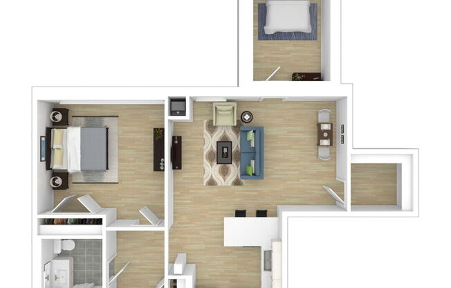 2 beds, 1 bath, 1,063 sqft, $1,857