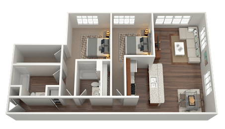 2 beds, 2 baths, 1,100 sqft, $1,999