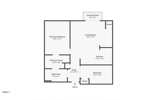 1 bed, 1 bath, 877 sqft, $1,940, Unit 114