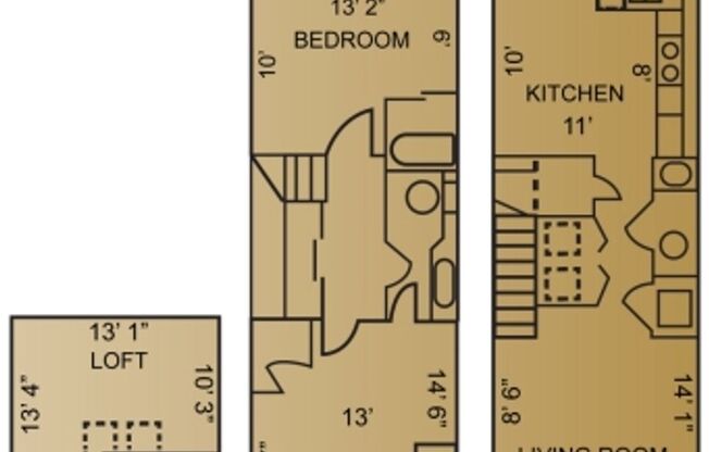 2 beds, 1.5 baths, 1,100 sqft, $1,795, Unit 033