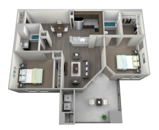 2 beds, 2 baths, 1,014 sqft, $2,399