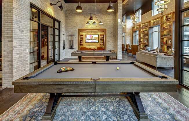 Billiards Table In Clubhouse at The Alden at Cedar Park, Texas