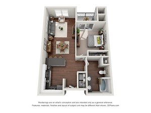 1 bed, 1 bath, 790 sqft, $1,443