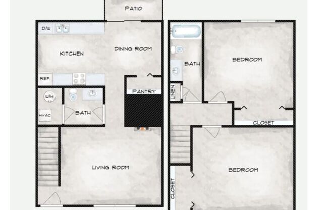 2 beds, 1.5 baths, 1,200 sqft, $1,295, Unit 1420-01