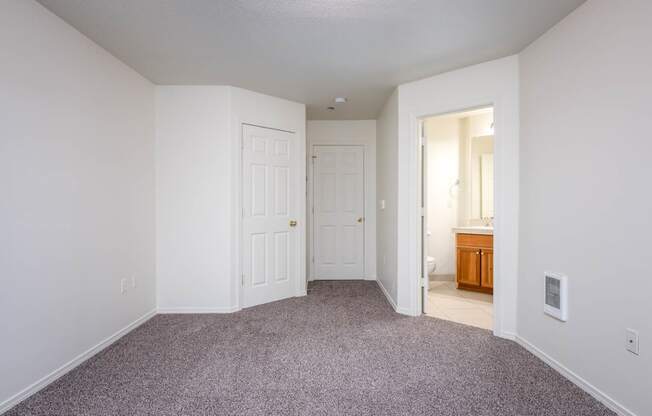 Village at Main Street | 2x2 Bedroom One Closet and Bathroom Entrance